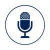 Blue microphone outline