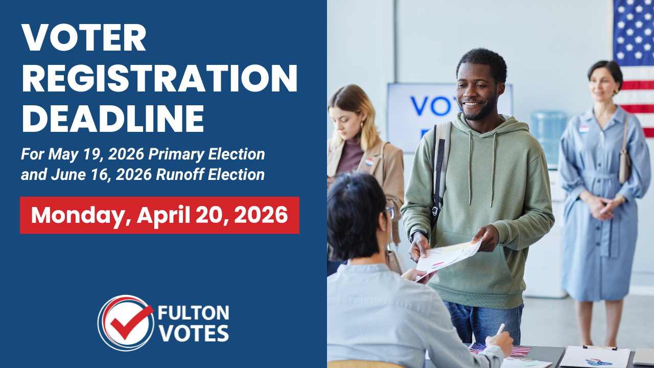 Monday April 20 2026 is the voter registration deadline for the May 19 2026 election.