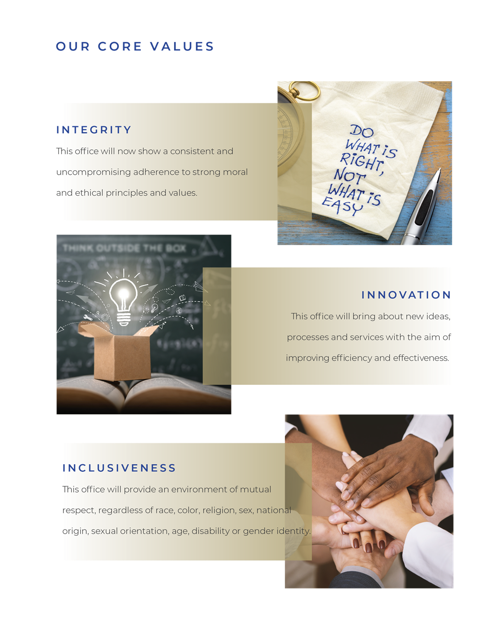 District Attorney Core Values