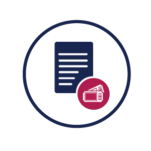 Icon representing applying for a raffle license