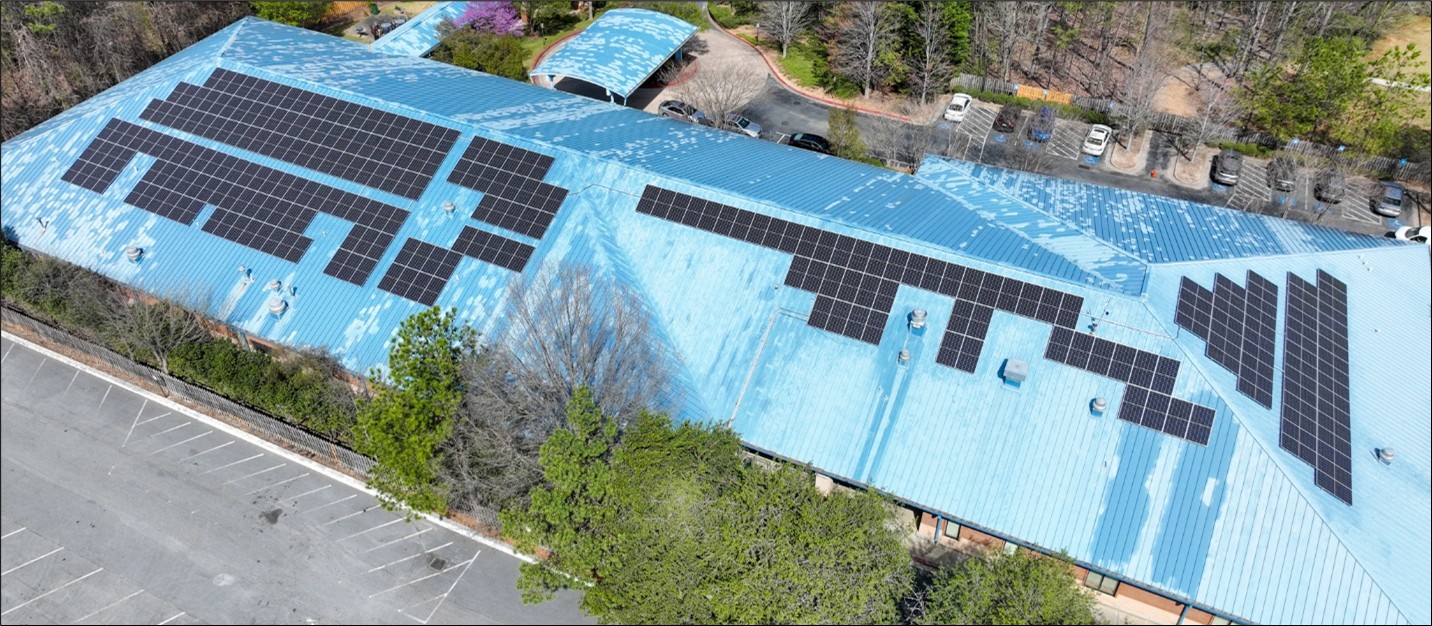 Solar panels installed on the Dorothy C. Benson Senior Multipurpose Facility